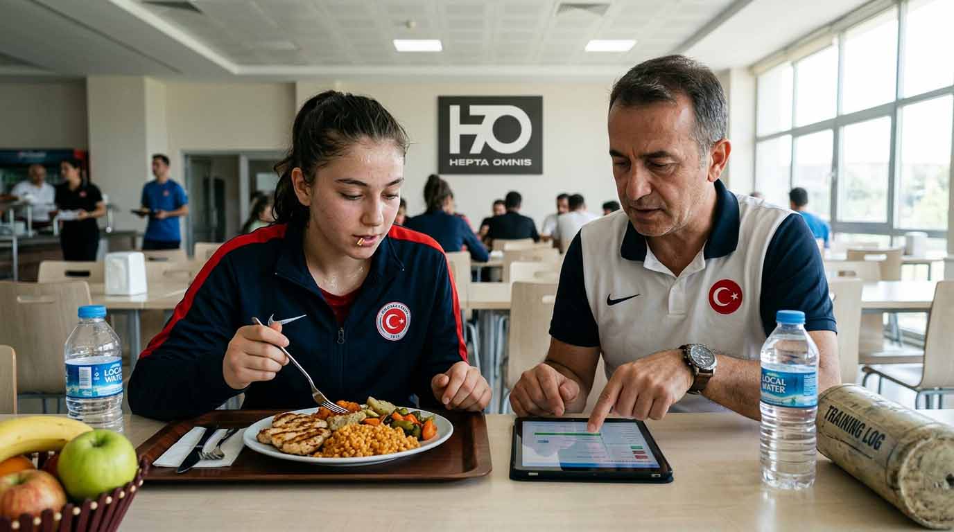 Genç sporcunun sağlıklı beslenme anında profesyonel antrenörü ile tablet üzerinden bilimsel performans takibi yapması.